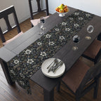 Midnight Winter Garden Cotton Twill Table Runner | The Winter House Collection