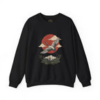 Traditional Tattoo-Style Crane Illustration Sweatshirt | Vintage Flash, Limited Palette — view 3