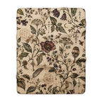 Vintage Floral Sherpa Blanket – Cozy Boho Throw for Home & Gift — view 2