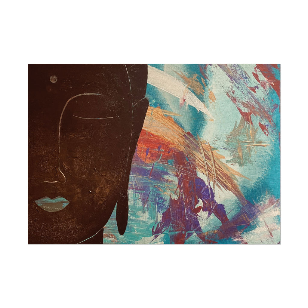 Stillness with Chaos – Abstract Portrait Wall Art | Colorful Modern Fine Art Print