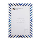 Poster Frames Chevron Collection Bone Inlay, Blue, 3 Sizes