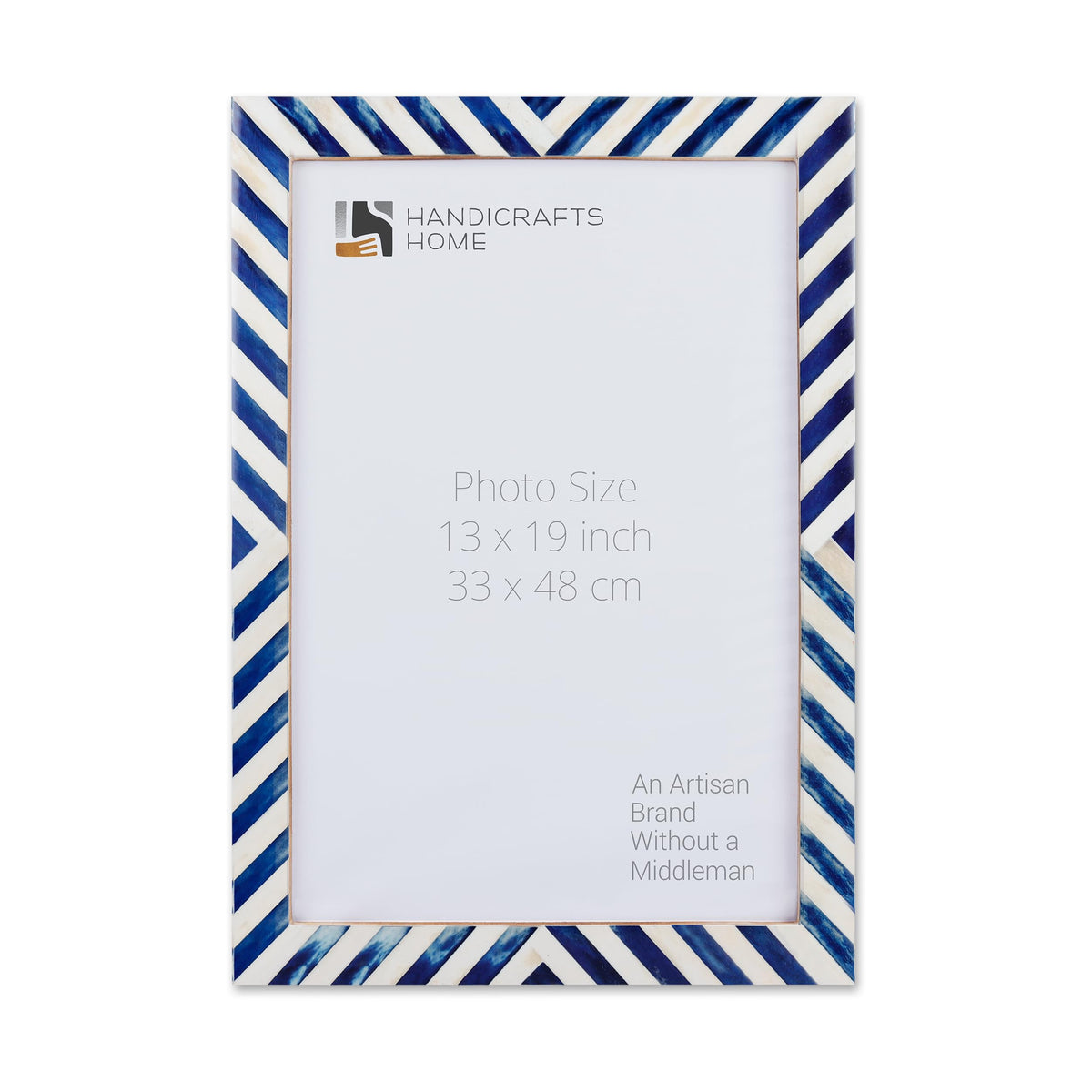 Poster Frames Chevron Collection Bone Inlay, Blue, 3 Sizes