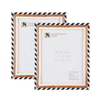 Picture Frame Marquet Bevel Collection Resin Inlay Blue White Pack of 2 Available in 7 Sizes