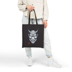 Hannya Mask Tote | Traditional Tattoo-Inspired, Vintage Flash Canvas — view 4