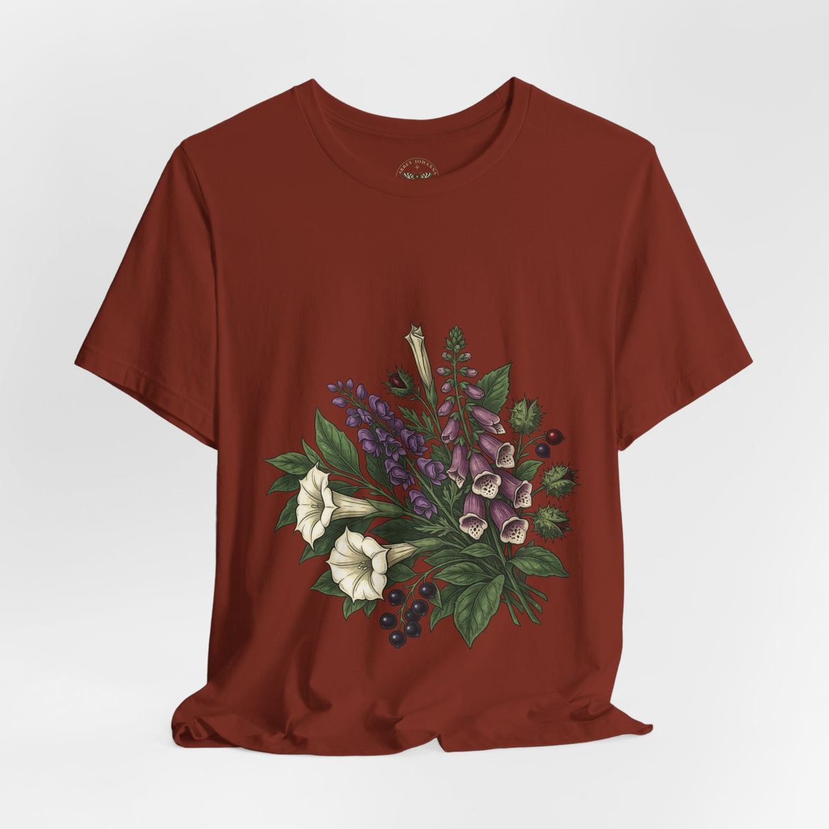 Gothic Botanical 'Look Don't Touch' Tee | Dark Floral Illustration