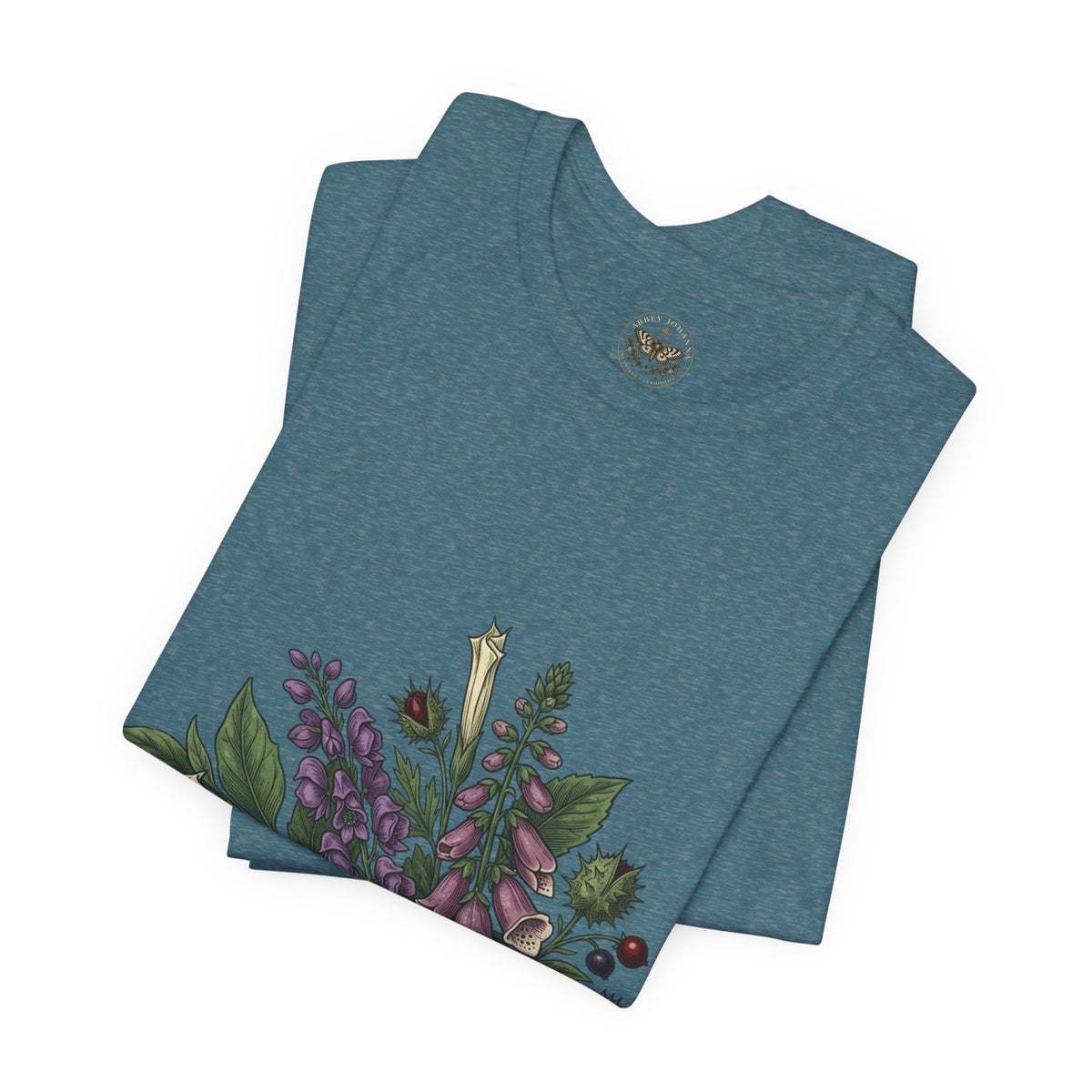 Gothic Botanical 'Look Don't Touch' Tee | Dark Floral Illustration