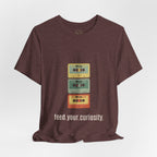 Feed Your Curiosity retro cassette tape graphic T-shirt — product view 9