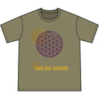Curiosity Tee — 'Feed Your Curiosity' Flower of Life Graphic T-Shirt — view 7