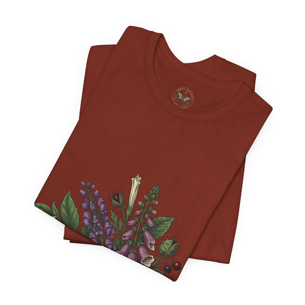 Gothic Botanical 'Look Don't Touch' Tee | Dark Floral Illustration