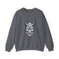 Oni Mask Illustration Crewneck Sweatshirt | Traditional Tattoo-Inspired, Bold Flash Art — view 6