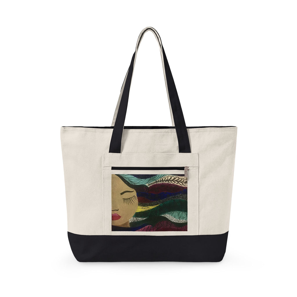 Peace…Finally – Abstract Art Zippered Canvas Tote | Original Artist Carryall — view 1