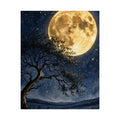 Moonlit Tree Surreal Poster — Night Sky Wall Art Print — view 1
