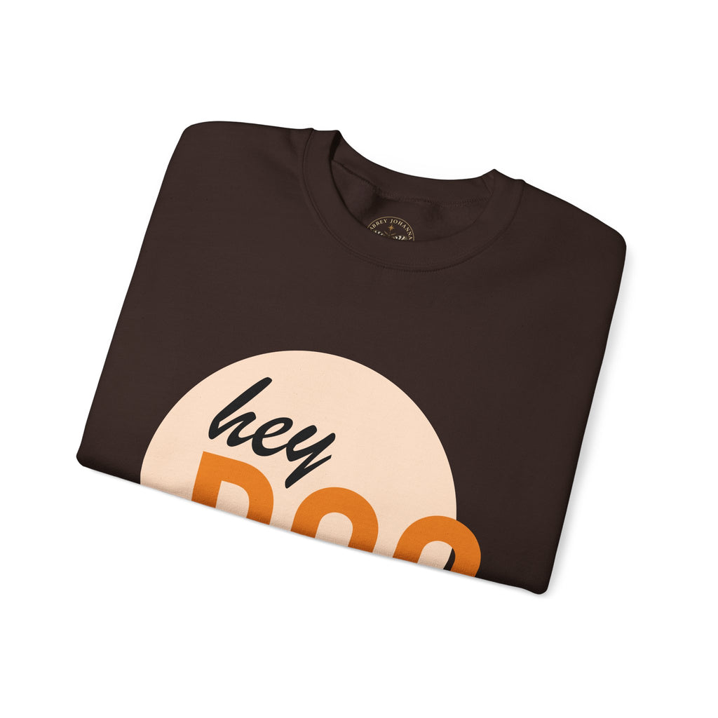 hey BOO Crewneck Sweatshirt — Cute Halloween Graphic Pullover — view 17