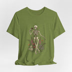 Skeleton with Wildflowers Tee | Gothic Botanicals, Victorian Floral — view 10