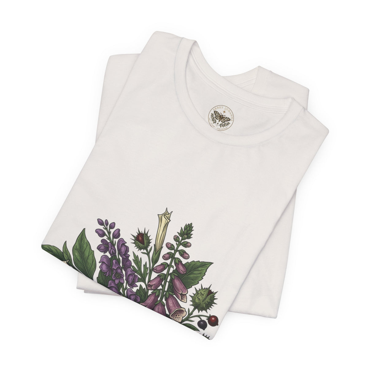 Gothic Botanical 'Look Don't Touch' Tee | Dark Floral Illustration
