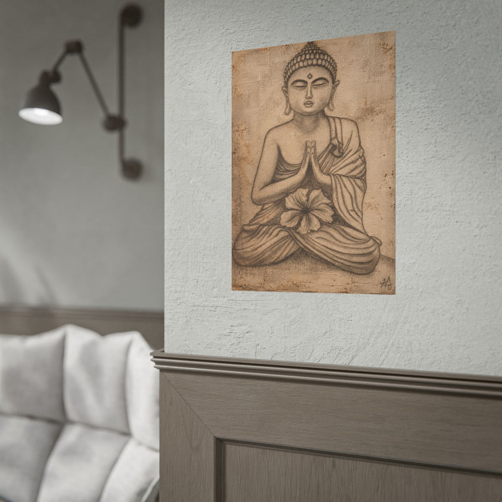 The Quiet Within — Fine Art Print | Original Pencil-on-Canvas Artwork by Abbey Johanna — view 1