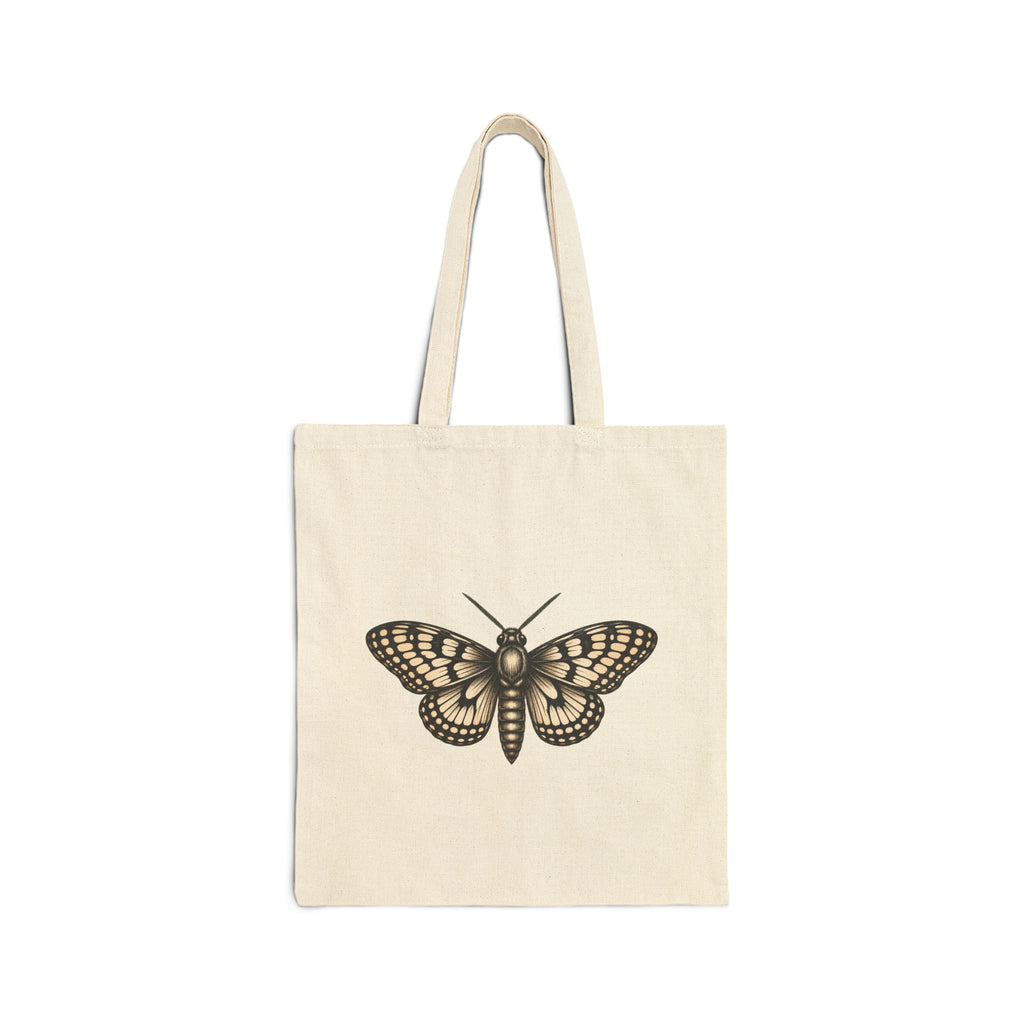 Cute Moth — Cotton Canvas Tote Bag | Abbey Johanna — view 3