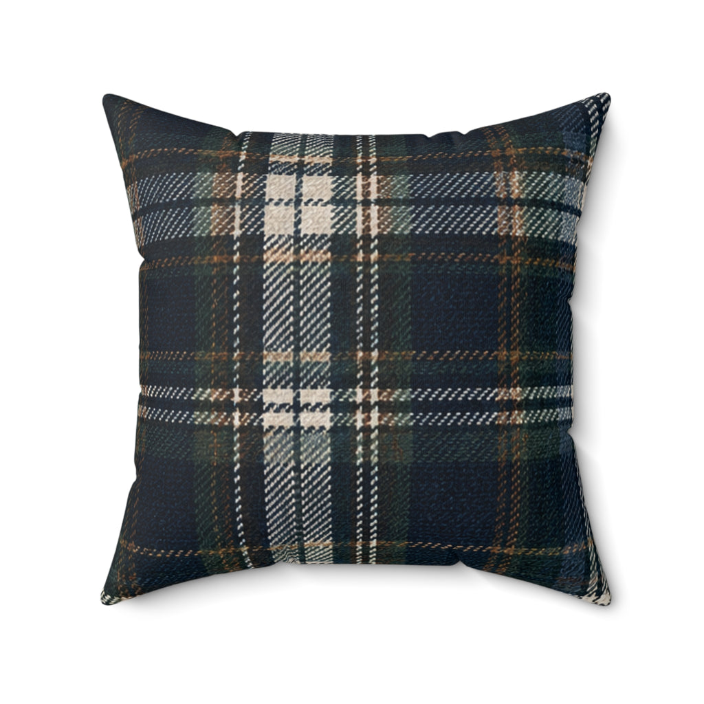 Nocturne Tartan Square Pillow | The Winter House Collection