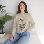 Skeleton with Blooms Crewneck, Gothic Botanicals sweatshirt
