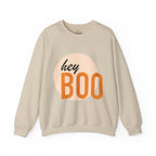 hey BOO Crewneck Sweatshirt — Cute Halloween Graphic Pullover — view 2