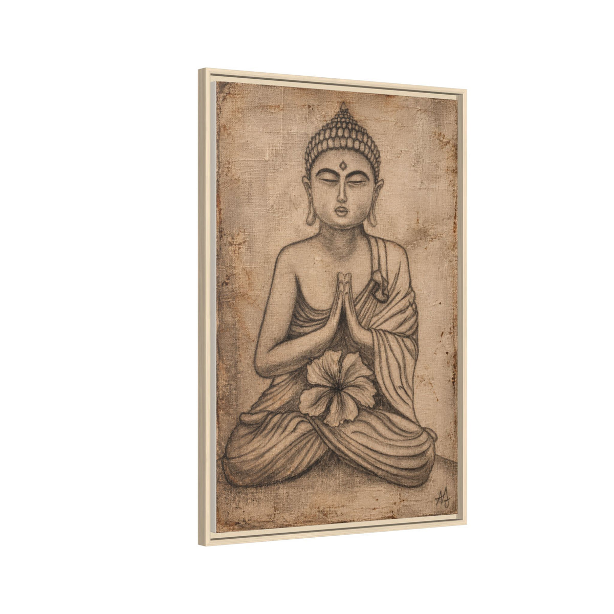 The Quiet Within — Framed Canvas Art | Original Pencil-on-Canvas Artwork by Abbey Johanna — view 23