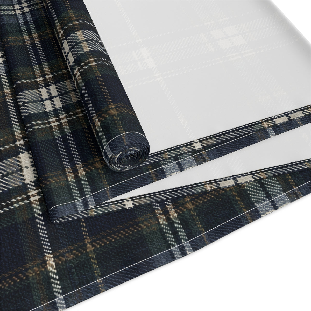 Nocturne Tartan Cotton Twill Table Runner | The Winter House Collection