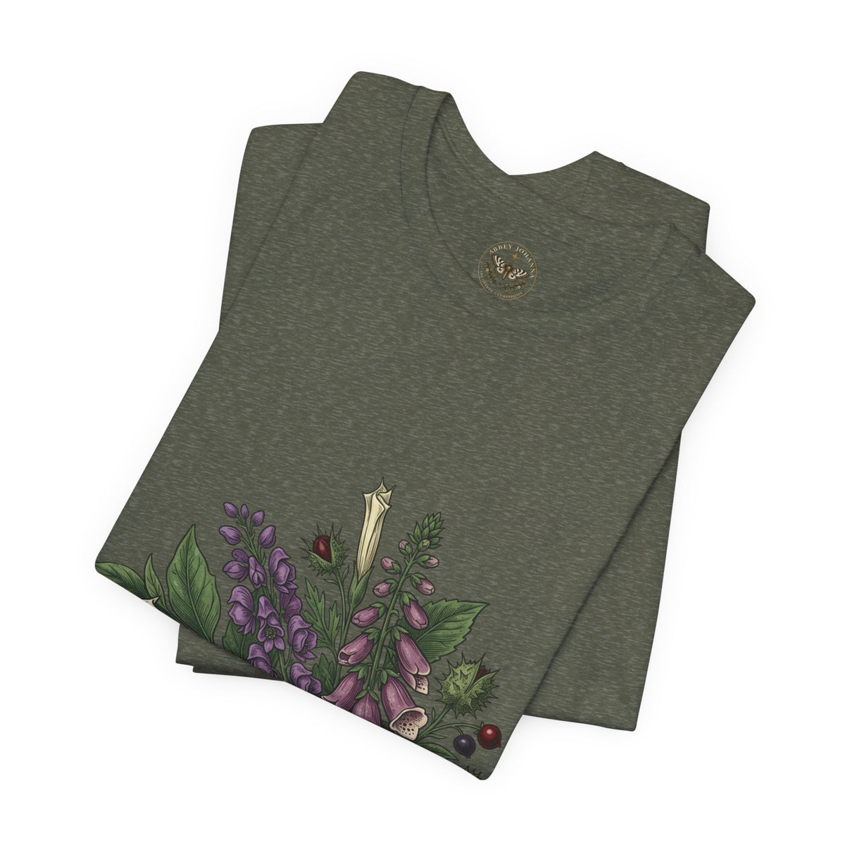 Gothic Botanical 'Look Don't Touch' Tee | Dark Floral Illustration