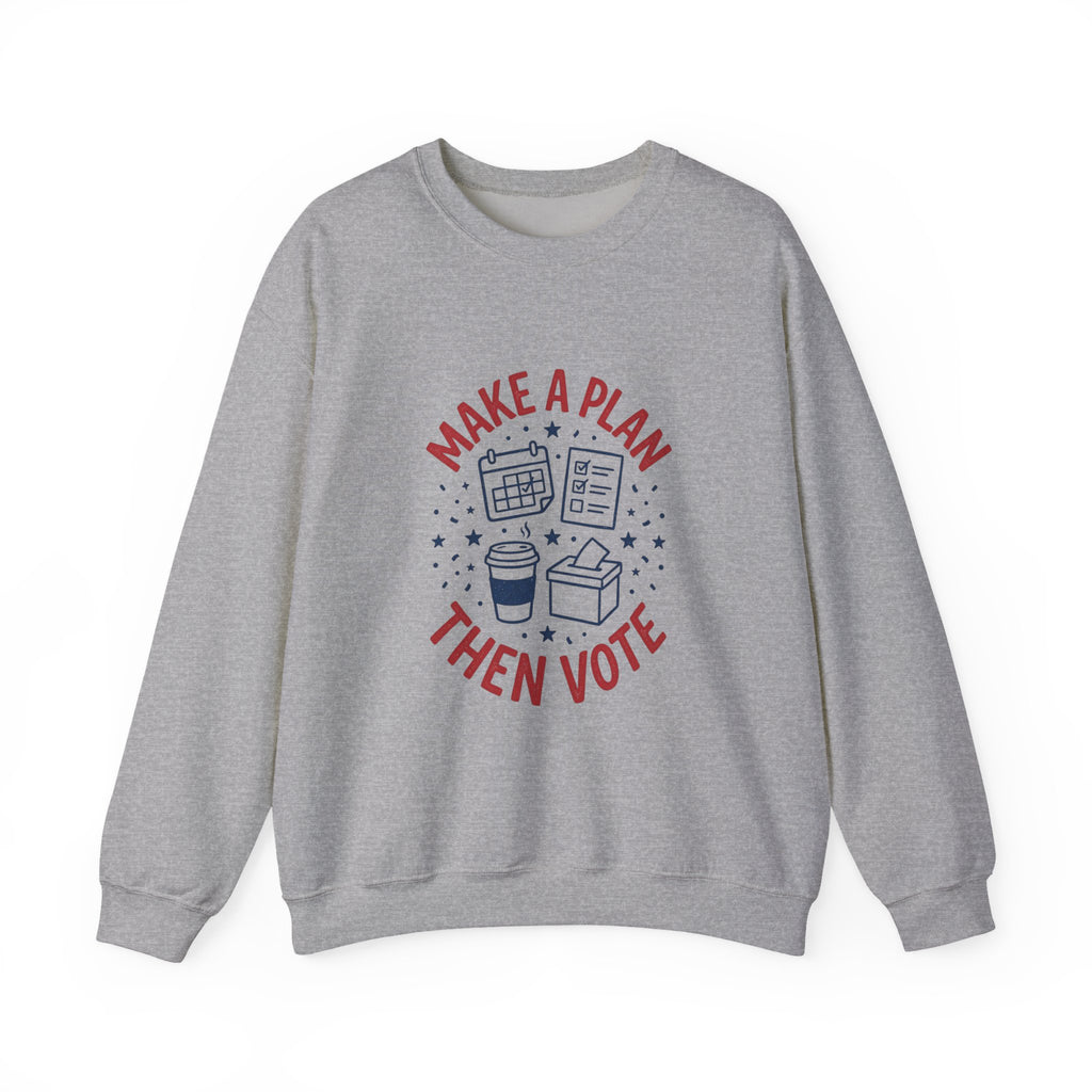 Make a Plan Then Vote Sweatshirt | Midterm Elections Voter Reminder — view 8