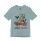 Skate Till Late Skateboard Tee | Traditional Tattoo Flash, Swallows & Banner — view 21