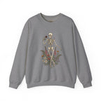 Skeleton with Blooms Crewneck, Gothic Botanicals sweatshirt