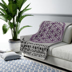 Feed Your Curiosity- Flower of Life - Sacred Geometry Sherpa Fleece Blanket — view 1