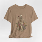 Skeleton with Wildflowers Tee | Gothic Botanicals, Victorian Floral — view 2