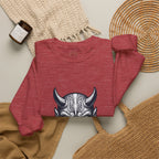 Oni Mask Illustration Crewneck Sweatshirt | Traditional Tattoo-Inspired, Bold Flash Art — view 8