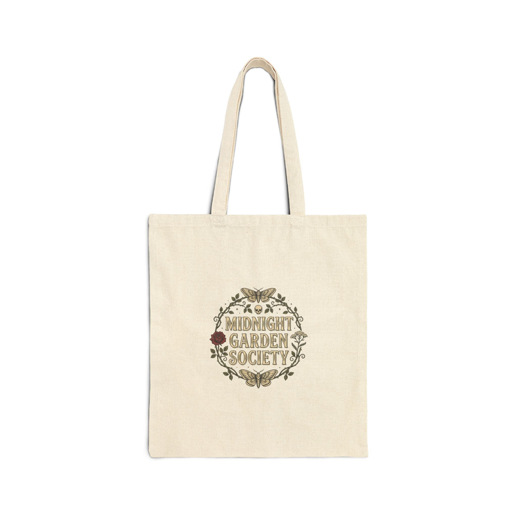 Midnight Garden floral crest Tote | Gothic botanicals, vintage botanical — view 2