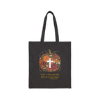 In Him I Trust Pumpkin Floral Cross Tote | Christian Autumn, Fall Faith — view 2