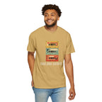 T-Shirt — Vintage Cassette Stack “feed.your.curiosity.” Retro Music Tee — view 3