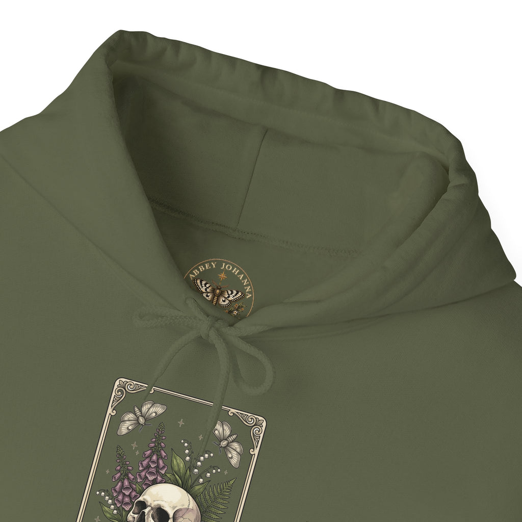 Skull & Fern Tarot Card Hoodie | Gothic Botanicals, Victorian Macabre — view 28