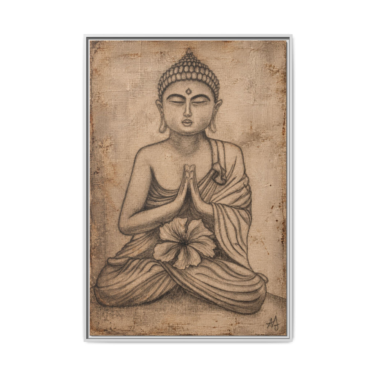 The Quiet Within — Framed Canvas Art | Original Pencil-on-Canvas Artwork by Abbey Johanna — view 17