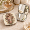 Art Nouveau Botanical Lady Pocket Mirror — product image 1