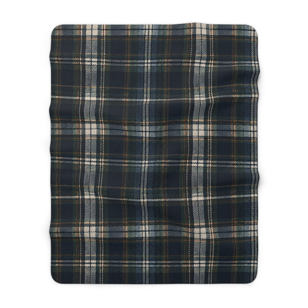 Nocturne Tartan Sherpa Throw | The Winter House Collection