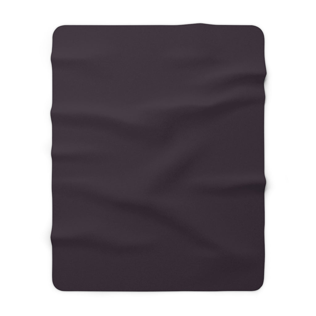 Black Plum Sherpa Fleece Blanket – product view 1