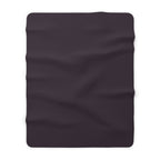 Black Plum Sherpa Fleece Blanket – product view 1