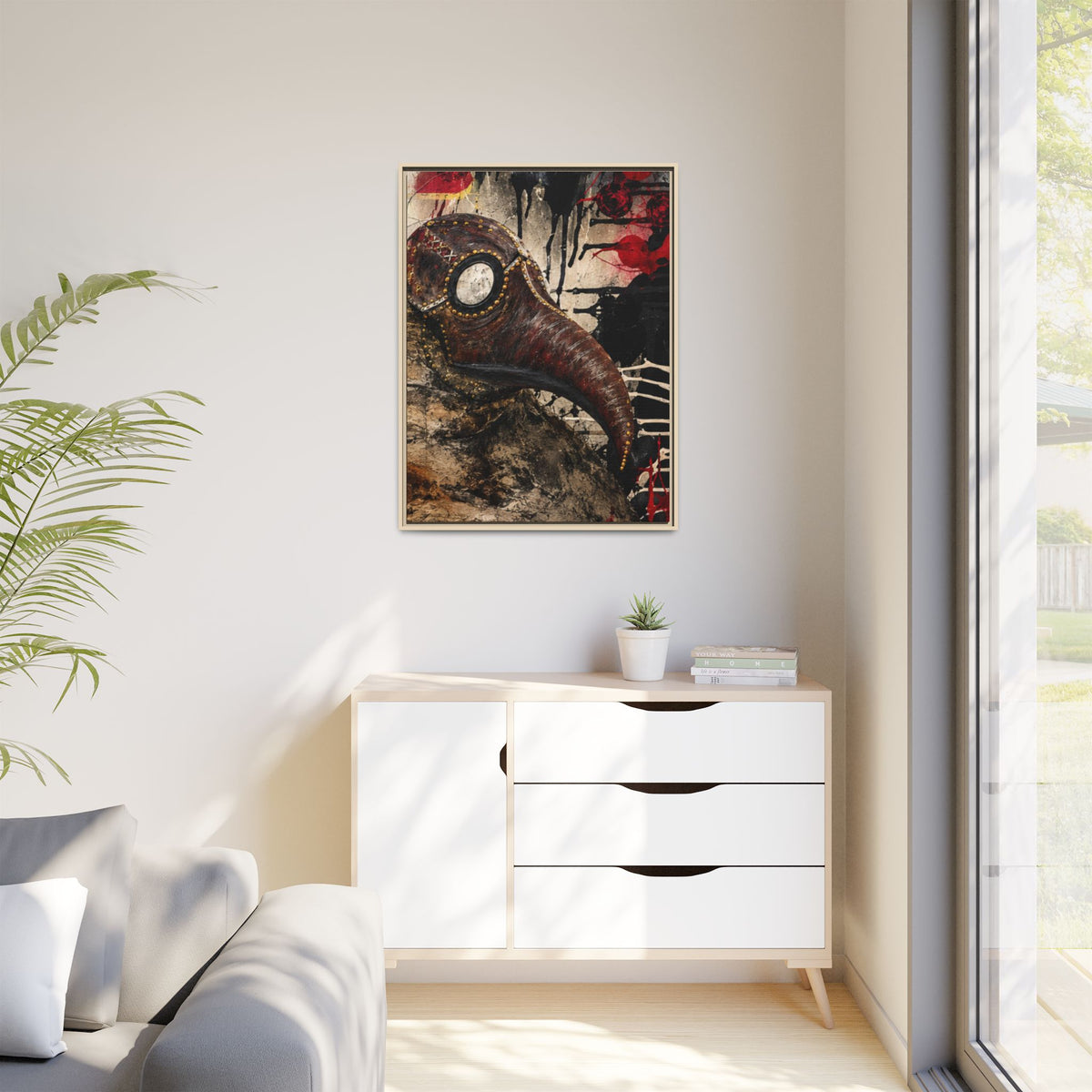 Odd Co. Beauty is Decay – Plague Doctor Framed Canvas | Gothic Dark Wall Art — view 6