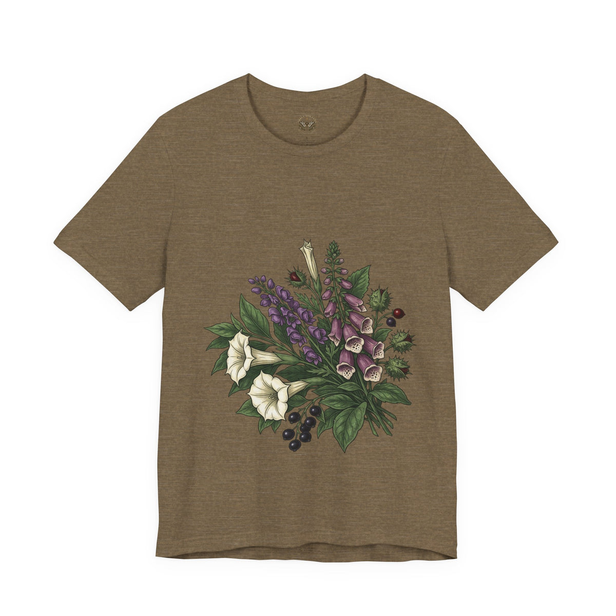 Gothic Botanical 'Look Don't Touch' Tee | Dark Floral Illustration