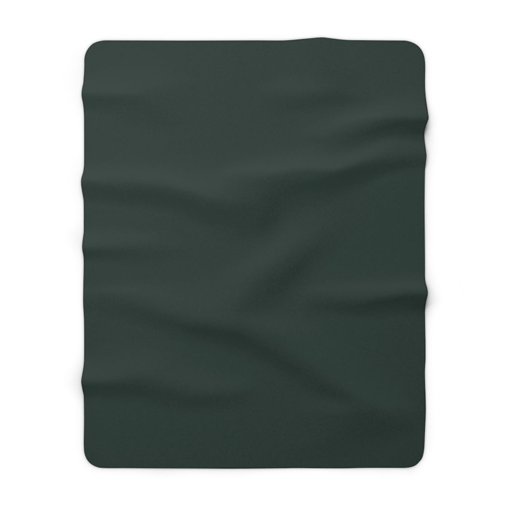 Evergreen Smoke Sherpa Fleece Blanket – product view 1
