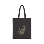 Floral Black Cat Tote | Gothic Botanicals Canvas Tote — view 2
