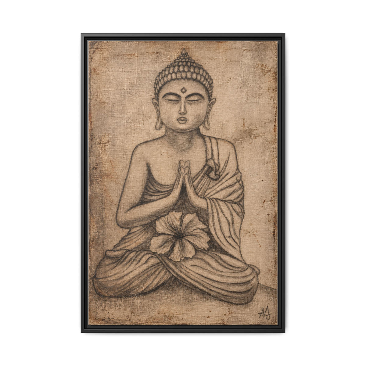 The Quiet Within — Framed Canvas Art | Original Pencil-on-Canvas Artwork by Abbey Johanna — view 12