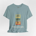 Feed Your Curiosity retro cassette tape graphic T-shirt — product view 10