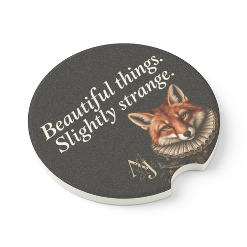Beautiful Things - Slightly Strange — Fox Soapstone Car Coaster
