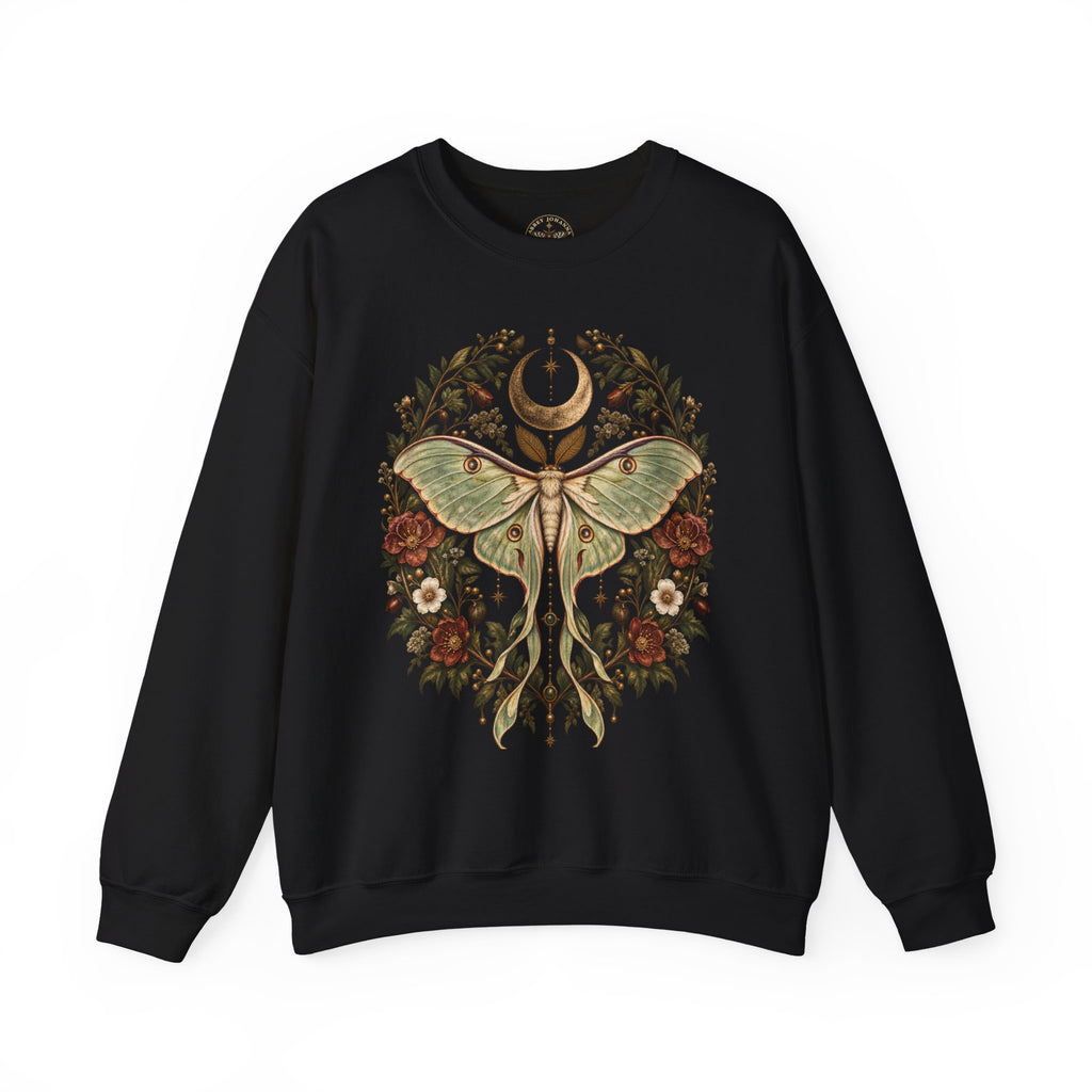 Beetle Botanical Wreath Pullover Sweatshirt | Gothic Botanicals
